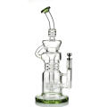 Triple trinquete Perc Klein Incycler Hookah de vidrio Smokingpipe (ES-GB-398)